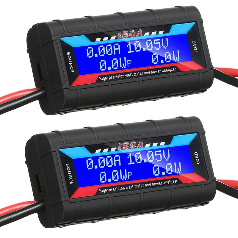 2Pcs 150A High Precision Watt Meter With Backlight Digital LCD Screen For RC Solar Voltage Current Power Discharge
2Pcs 150A High Precision Watt Meter With Backlight Digital LCD Screen For RC Solar Voltage Current Power Discharge