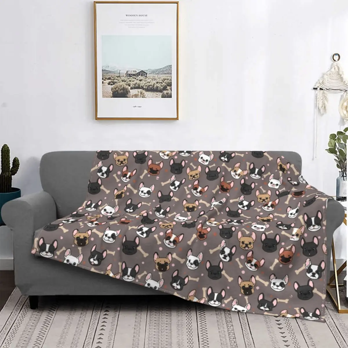 

Many Frenchies Blankets Flannel Warm Throw Blanket Sofa Throw Blanket for Home Bedroom Travel Throws Bedspread Quilt