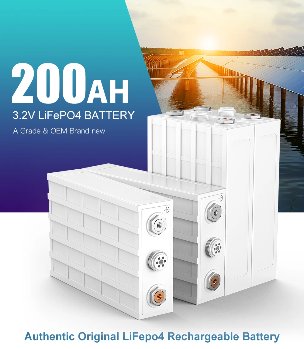 2022 new 4-64PCS 3.2V 200Ah LiFePo4 Battery for BMS PACK 12V 24V Solar Energy Storage Systems RV Electric Car
2022 new 4-64PCS 3.2V 200Ah LiFePo4 Battery for BMS PACK 12V 24V Solar Energy Storage Systems RV Electric Car