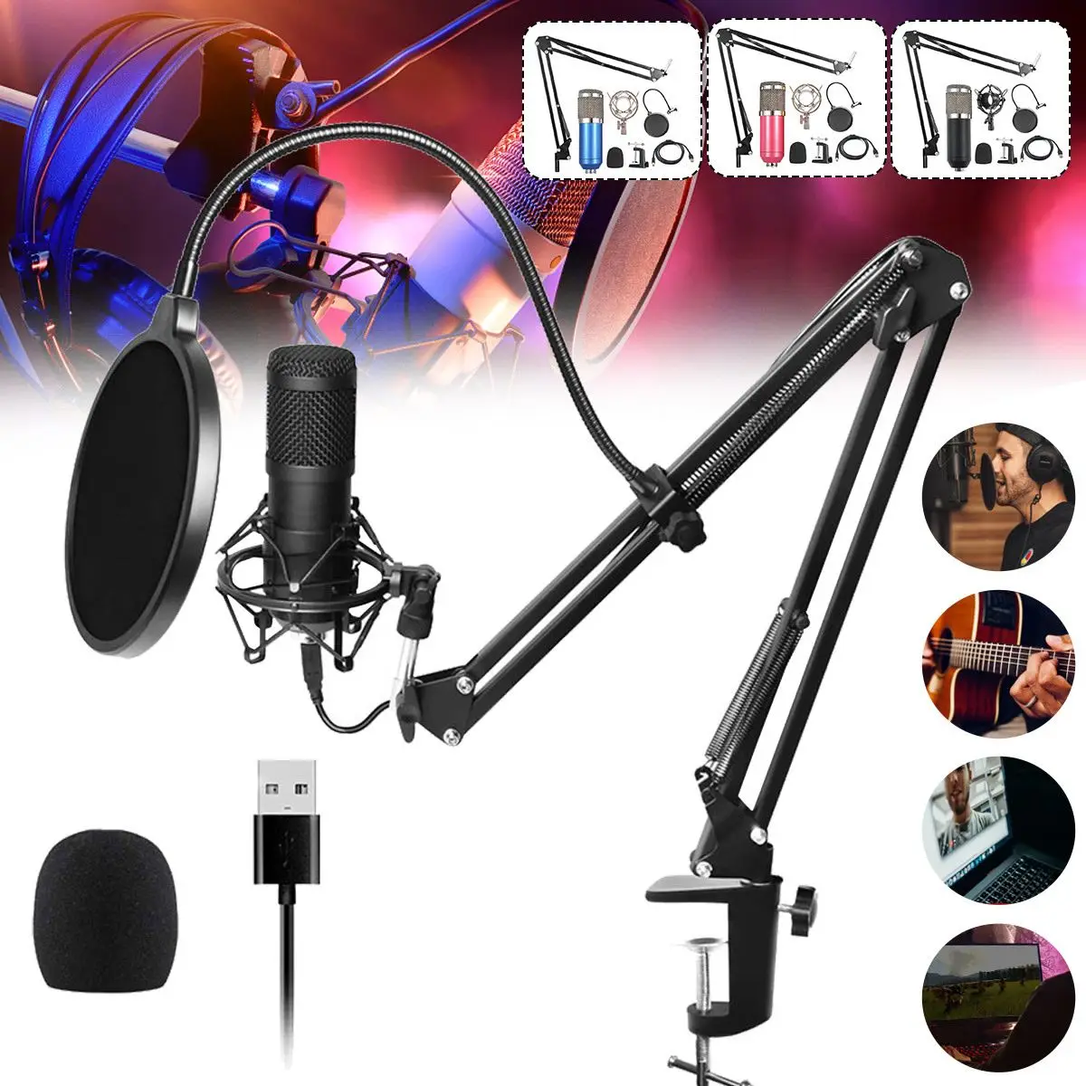HOT Update Condenser Microphone Kit Tripod BM800 Set Pro Audio Studio for Recording & Brocasting
HOT Update Condenser Microphone Kit Tripod BM800 Set Pro Audio Studio for Recording & Brocasting