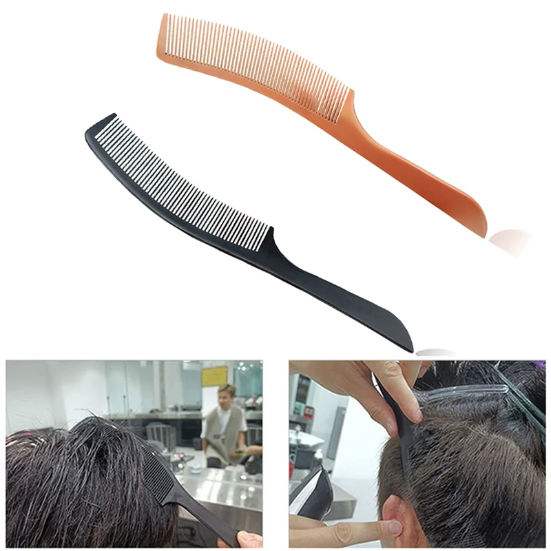 

1PC Professional Curved Shaver Hair Clipper Cutting Comb Barber Flat Top Comb Anti-static Salon Cutting Comb Hairdressing Brush