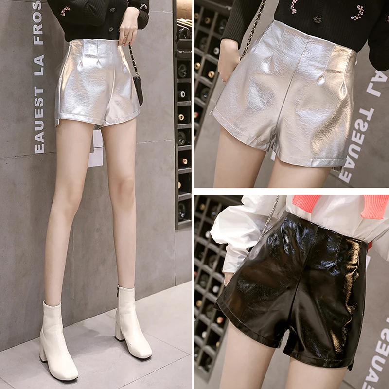 Fashion Casual Shorts Women Clothing Faux PU Leather High Waisted Womens Shorts Woman Short Pants A-line Elegant Trouser Q72
Fashion Casual Shorts Women Clothing Faux PU Leather High Waisted Womens Shorts Woman Short Pants A-line Elegant Trouser Q72