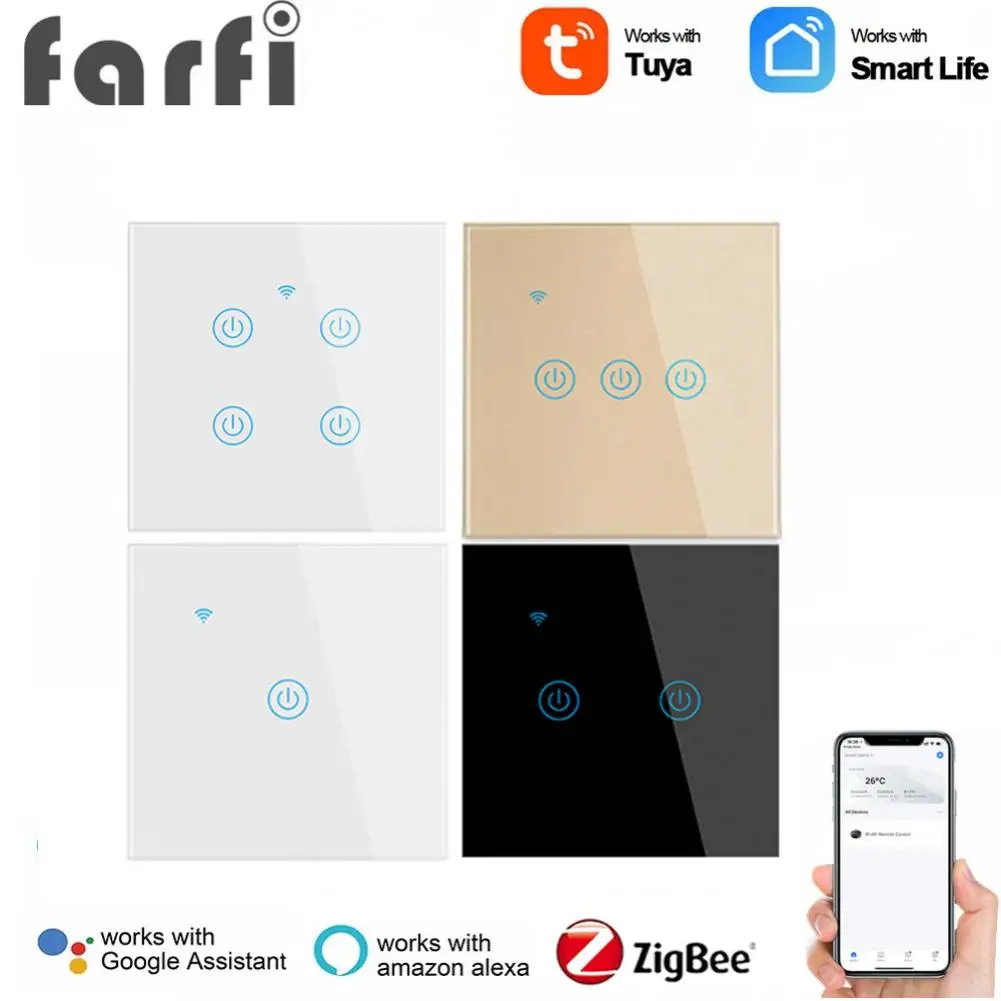 Tuya Zigbee Smart Switch EU No Neutral Wire Touch Wall Light Switch Smartlife APP Remote Control Works With Alexa Google Home
Tuya Zigbee Smart Switch EU No Neutral Wire Touch Wall Light Switch Smartlife APP Remote Control Works With Alexa Google Home