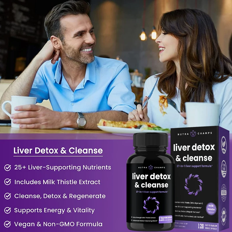 Liver Support Detox Cleanse Supplement | Milk Thistle Extract with Silymarin, Premium Liver Health Formula
Liver Support Detox Cleanse Supplement | Milk Thistle Extract with Silymarin, Premium Liver Health Formula