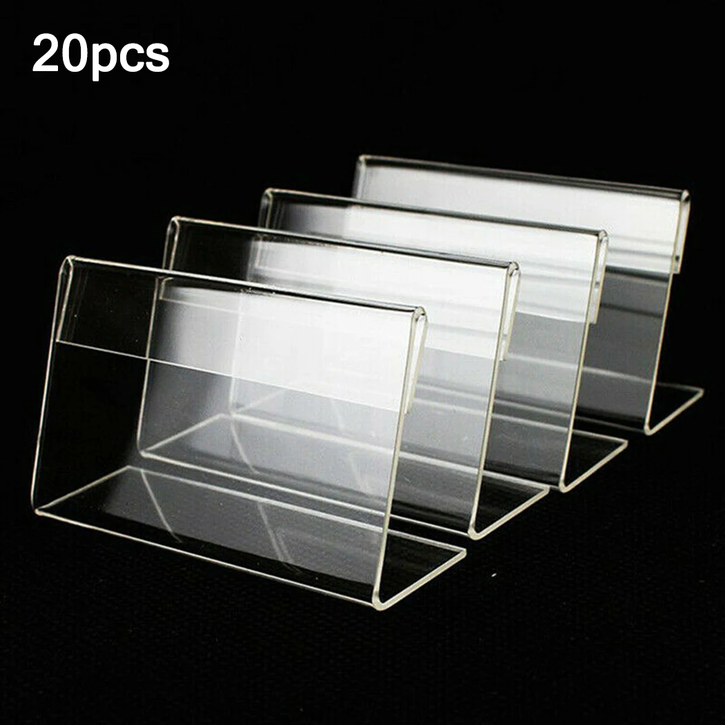 20pcs Acrylic Clear Sign Display Stand Price Business Card Label Label Stand Menu Paper Stands Sign Card Holder 20X5x7.5cm
20pcs Acrylic Clear Sign Display Stand Price Business Card Label Label Stand Menu Paper Stands Sign Card Holder 20X5x7.5cm