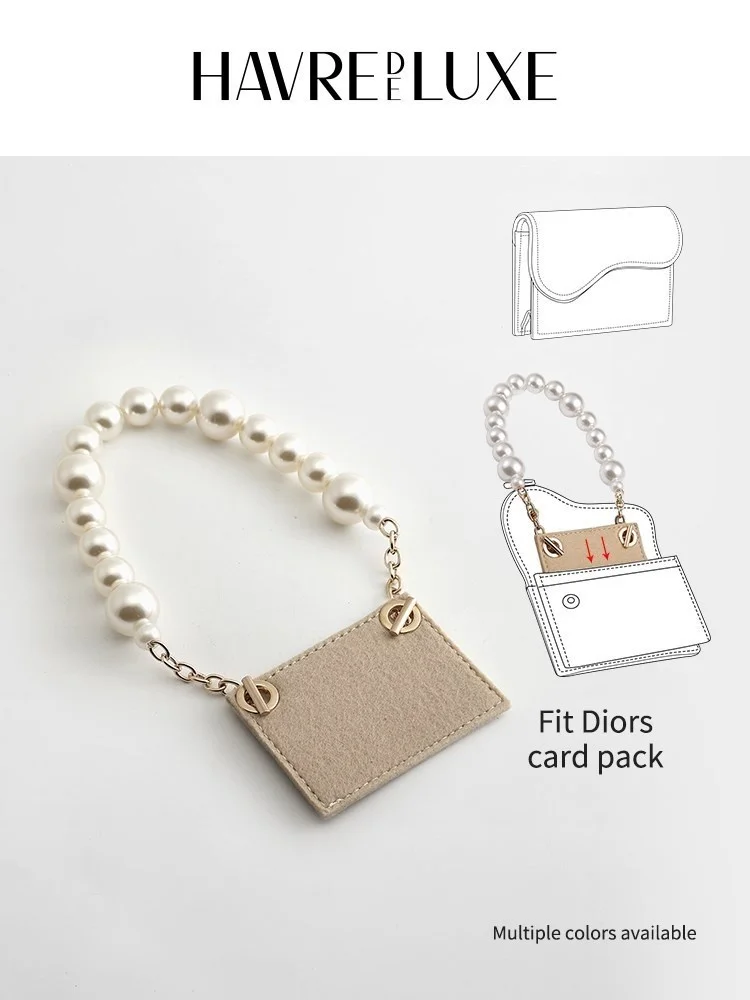 

Card Holder Of Women Transformation Pearl Short Chain DIY Bag Wallet Liner Crossbody Shoulder Strap Single-Purchase Accessories