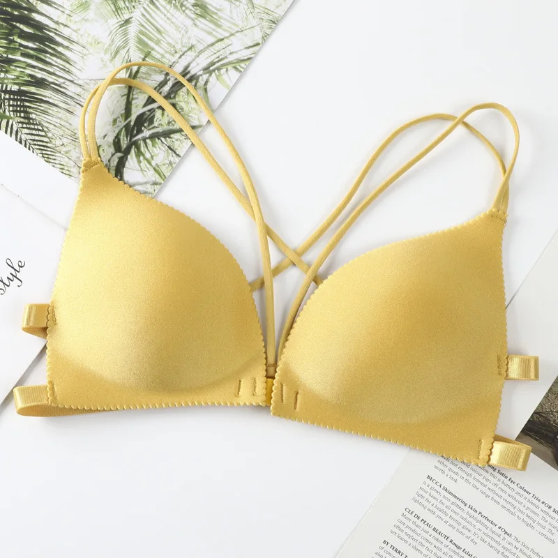 Front Buckle Korean Women's Joker Back Cross Thin Shoulder Strap Underwear Gathered Small Chest Bra
Front Buckle Korean Women's Joker Back Cross Thin Shoulder Strap Underwear Gathered Small Chest Bra