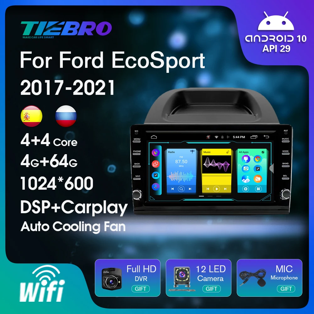 Android 10 Car Radio For Ford EcoSport Eco Sport 2017-2021 2 Din Stereo Receiver Bluetooth Carplay DSP GPS Navigation Head Unit
Android 10 Car Radio For Ford EcoSport Eco Sport 2017-2021 2 Din Stereo Receiver Bluetooth Carplay DSP GPS Navigation Head Unit