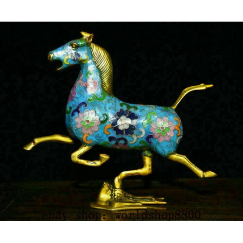 9 Inch Old China Cloisonne Copper Dynasty Horse Animal Flying Swallow Success Statue
9 Inch Old China Cloisonne Copper Dynasty Horse Animal Flying Swallow Success Statue