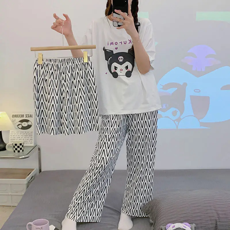 Kawaii Sanrio Anime Hobby Cinnamoroll My Melody Kuromi Thin Pajamas Long Pants Short Sleeve Shorts Three-Piece Loungewear Set
Kawaii Sanrio Anime Hobby Cinnamoroll My Melody Kuromi Thin Pajamas Long Pants Short Sleeve Shorts Three-Piece Loungewear Set