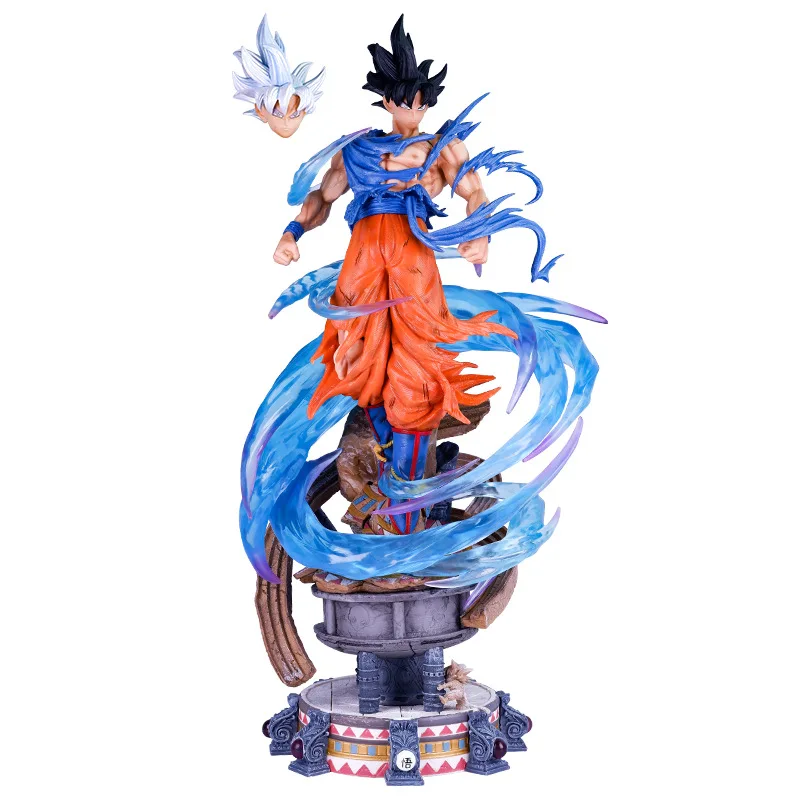 

50CM Dragon Ball Super Anime Model Silver Ultra Instinct Son Goku Figure Kakarotto Figures PVC Grandista Statue Collectible Toy