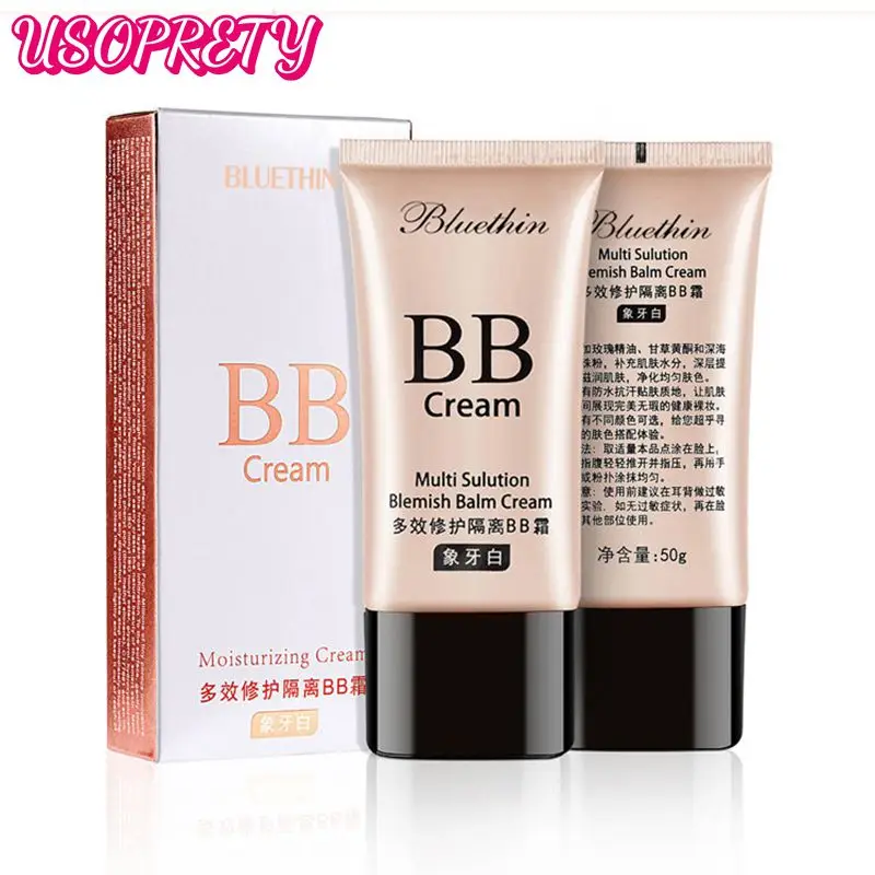 

Makeup BB Cream Natural Whitening Brighten Makeup Base Foundation Cream Waterproof Concealer BB&CC Cream Maquiagem TSLM2