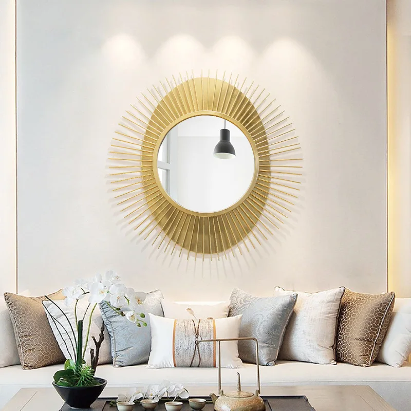 Decorative Mirror Background Wall Creative Art Large Mirror Light Luxury Wall Mirror Handmade Wrought Iron Wall Mirror
Decorative Mirror Background Wall Creative Art Large Mirror Light Luxury Wall Mirror Handmade Wrought Iron Wall Mirror