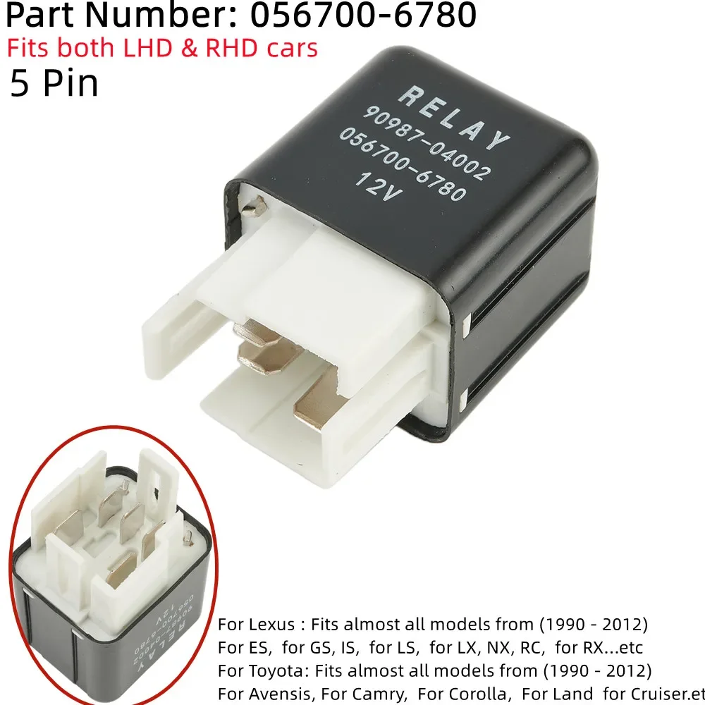 Реле электродвигателя 5Pin 90987-04002 12 В 056700-6780 для Toyota Lexus для ES, GS, IS, LS, LX, NX, RC, RX для Toyota
Реле электродвигателя 5Pin 90987-04002 12 В 056700-6780 для Toyota Lexus для ES, GS, IS, LS, LX, NX, RC, RX для Toyota