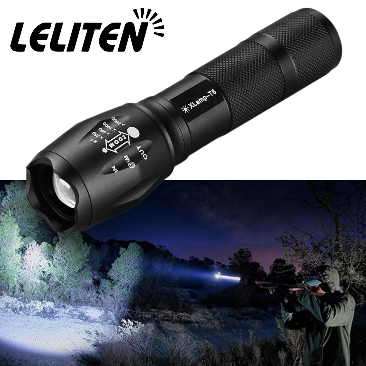 Led flashlight Ultra Bright torch L2/V6 Camping light 5 switch Mode waterproof Zoomable Bicycle Light use 18650 battery
Led flashlight Ultra Bright torch L2/V6 Camping light 5 switch Mode waterproof Zoomable Bicycle Light use 18650 battery