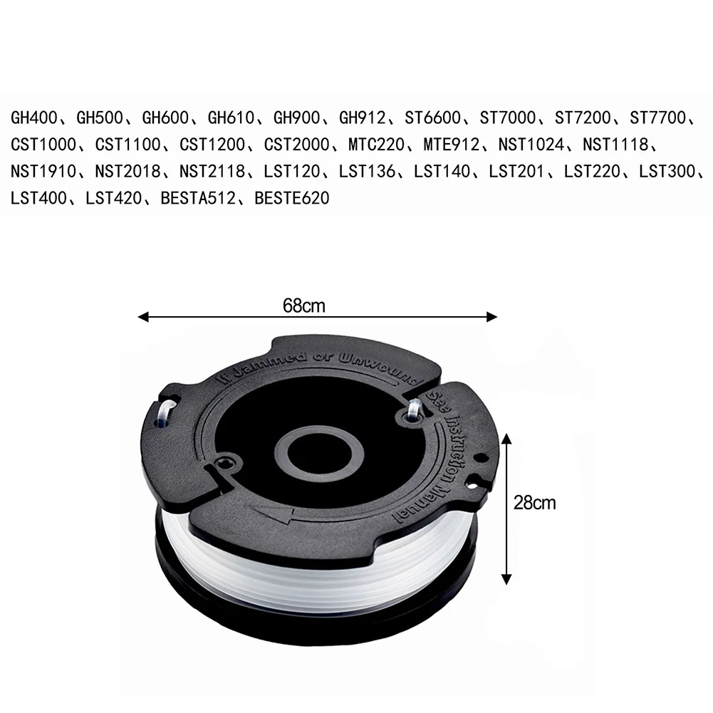 6pcs Spool Line For Black&Decker String Trimmer AF-100-3ZP GH400 30ft Lawn Mower Brushcutter Trimmer Spools Garden Supplies
6pcs Spool Line For Black&Decker String Trimmer AF-100-3ZP GH400 30ft Lawn Mower Brushcutter Trimmer Spools Garden Supplies