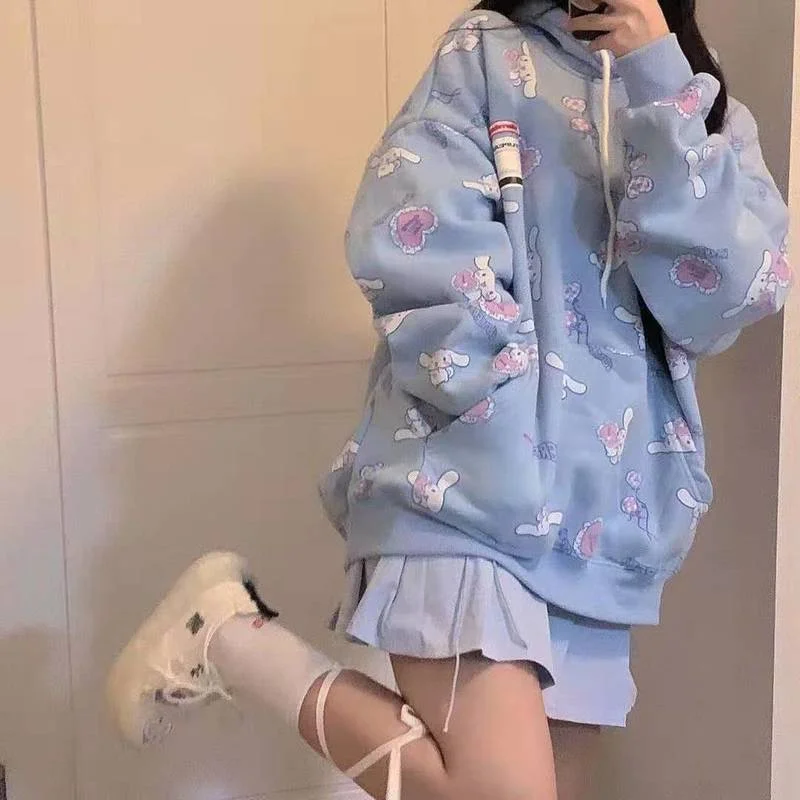 

Anime Graphic Long Sleeve Kawaii Casual Hoodie Women Harajuku Fairycore Cute Shirt Y2k Aesthetic Alt Clothes Korean Fashion