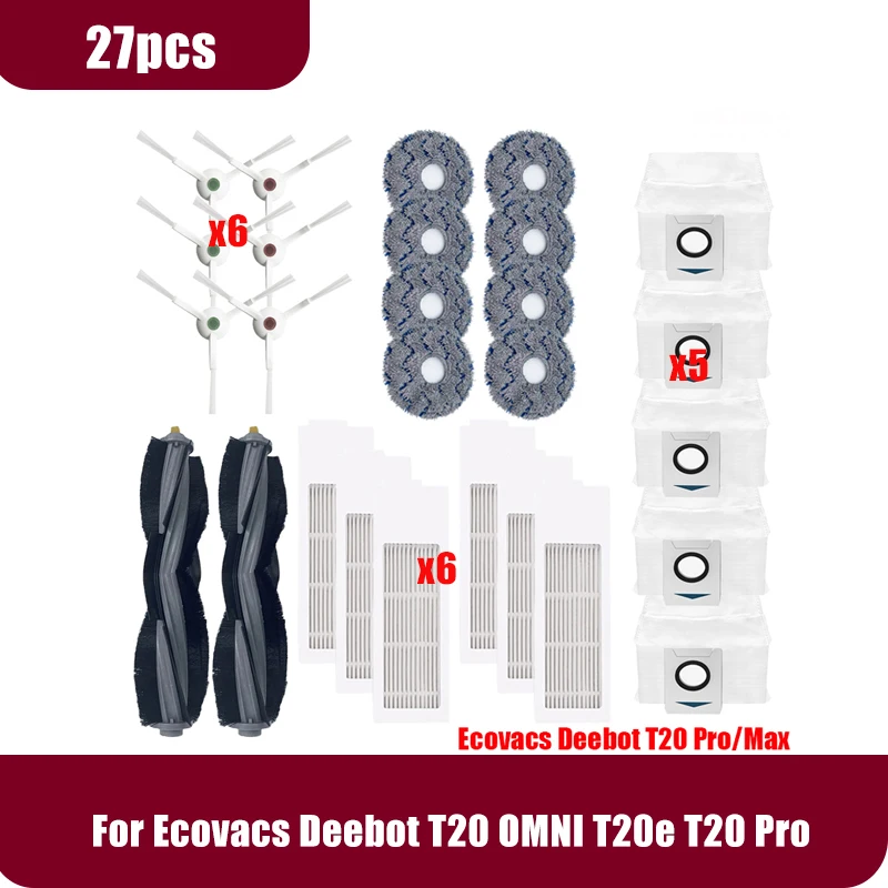Ecovacs Deebot T20 OMNI T20e T20 Pro робот-пылесос, аксессуары, основная боковая щетка, швабра, фильтр, мешок для пыли, запасные части
Ecovacs Deebot T20 OMNI T20e T20 Pro робот-пылесос, аксессуары, основная боковая щетка, швабра, фильтр, мешок для пыли, запасные части