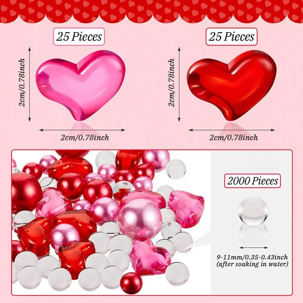 

Transparent Water Gels Decor Reusable Wedding Table Decorations Vase Pearl Fadeless Valentines Day Vase Stuffing Pearl Gel Bead