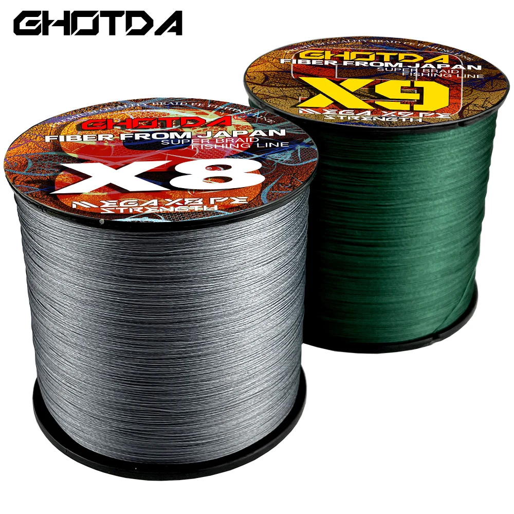 GHOTDA 500M 9 Strands 8 Strands Braided Fishing Line X9 X8 Multifilament PE Weaves Smooth Strong Wire 18-100LB
GHOTDA 500M 9 Strands 8 Strands Braided Fishing Line X9 X8 Multifilament PE Weaves Smooth Strong Wire 18-100LB