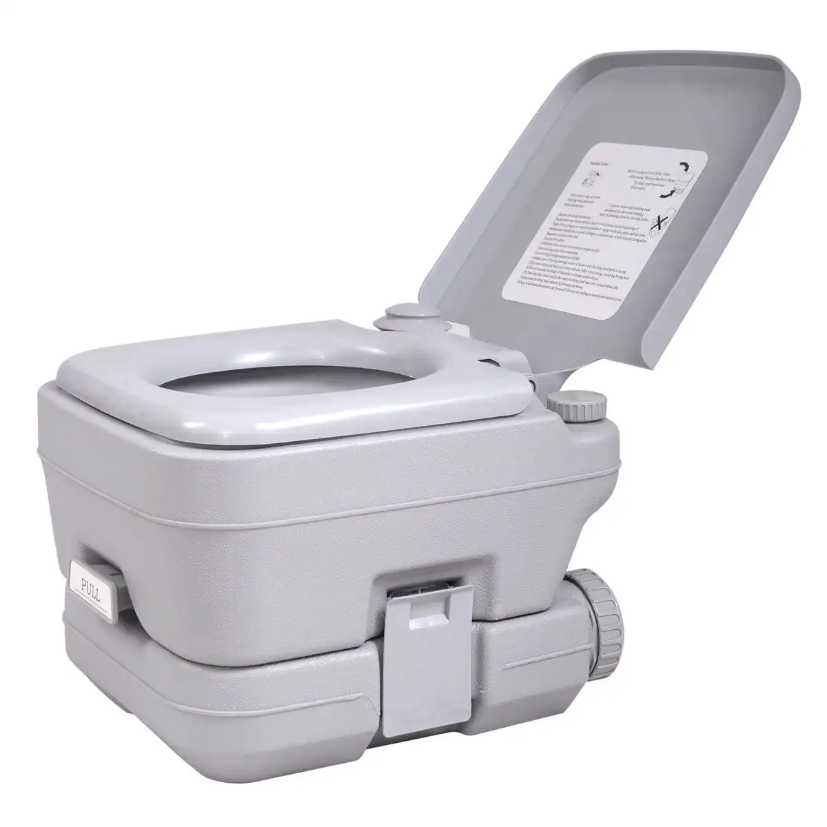 Portable Toilet, 10L/2.64 Gallon Outdoor Commode with Detachable Tank for Camping, Boating, Hiking and Traveling, Gray
Portable Toilet, 10L/2.64 Gallon Outdoor Commode with Detachable Tank for Camping, Boating, Hiking and Traveling, Gray