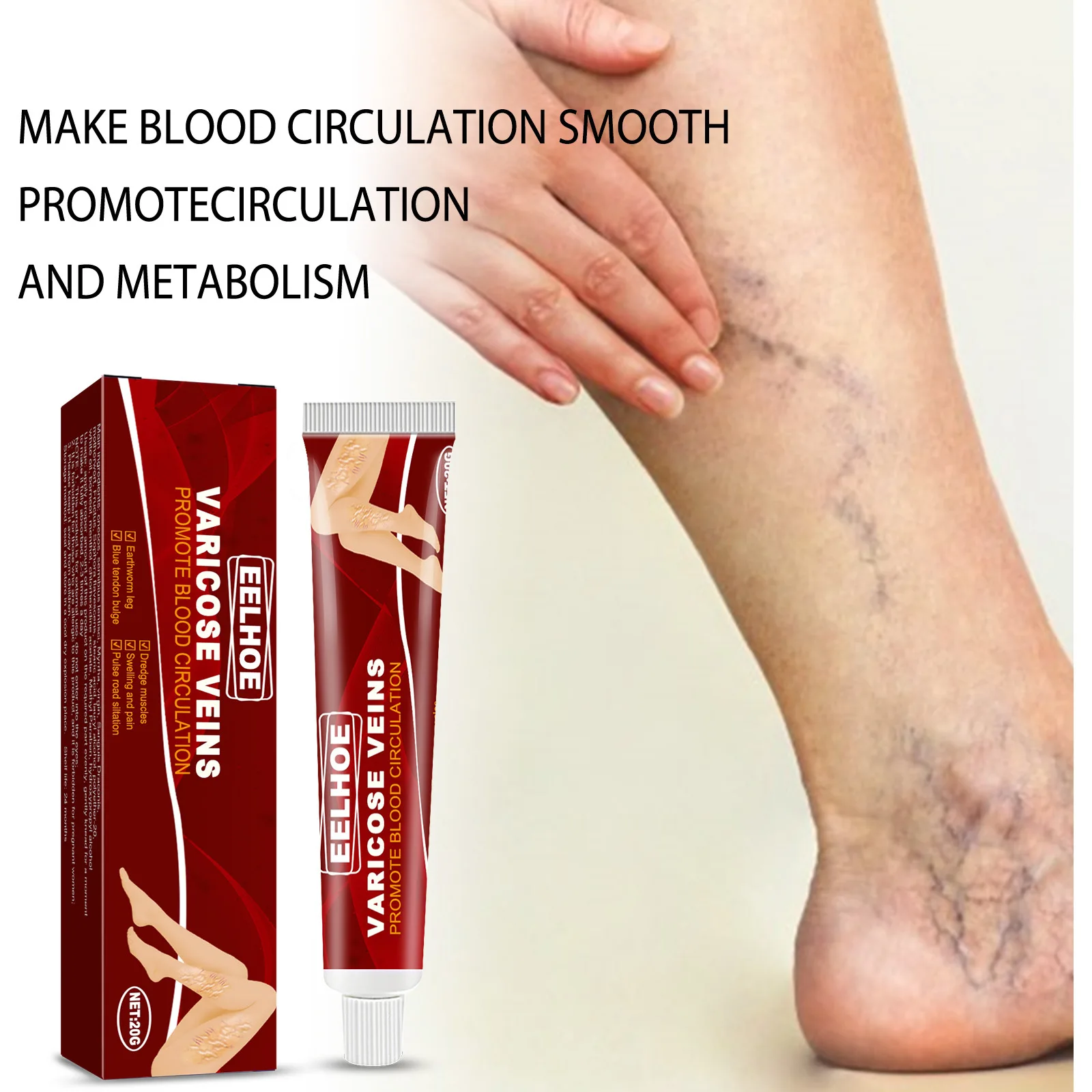 20g Feet Varicose Veins Cream Treatment Relieve Dilated Capillaries Removal Phlebitis Spider Leg Veins Varicose Cream
20g Feet Varicose Veins Cream Treatment Relieve Dilated Capillaries Removal Phlebitis Spider Leg Veins Varicose Cream