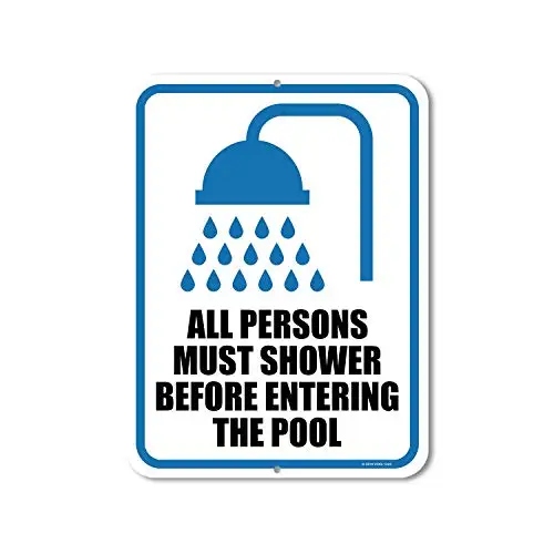 Honey Dew Gifts Pool Rules Sign, All Persons Must Shower Before Entering The Pool Metal Pool Signs and Decor Outdoor,
Honey Dew Gifts Pool Rules Sign, All Persons Must Shower Before Entering The Pool Metal Pool Signs and Decor Outdoor,