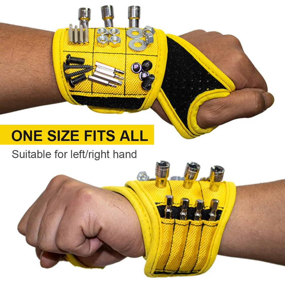 Magnetic Wristband with Strong Magnets Holds Nails, Drill Bit. Gift for Father, Boyfriend. Belt Screw Holder Tool Storage Wrist
Magnetic Wristband with Strong Magnets Holds Nails, Drill Bit. Gift for Father, Boyfriend. Belt Screw Holder Tool Storage Wrist