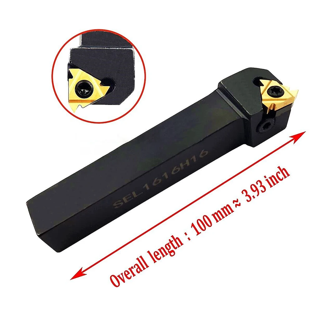 SEL1616H16 Threading Turning Tool Holder 16IR AG60 CNC Cutting Carbide Inserts Wrench Set Mechanical Lathe Machine Workshop Tool
SEL1616H16 Threading Turning Tool Holder 16IR AG60 CNC Cutting Carbide Inserts Wrench Set Mechanical Lathe Machine Workshop Tool