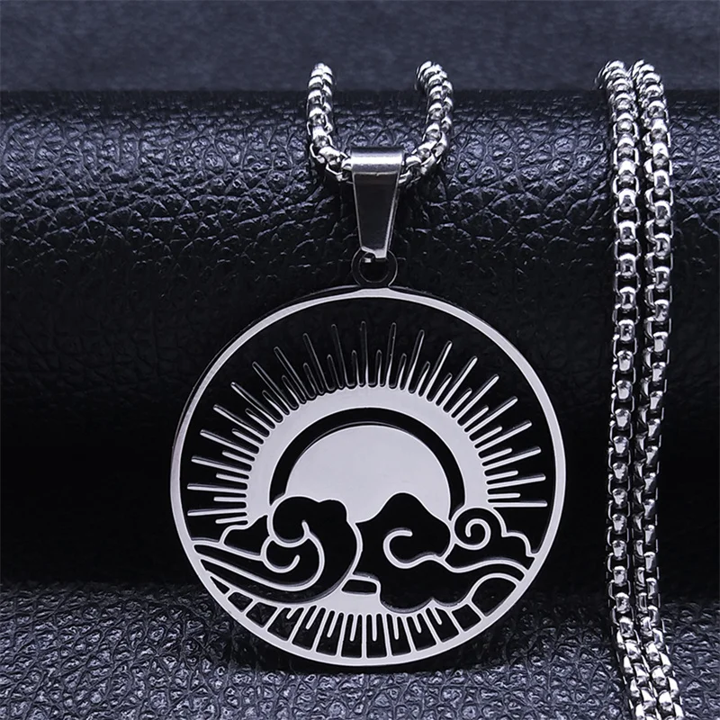 Stainless Steel Cloud Sun Rainbow Necklaces Women Silver Color Auspicious Pandent Necklace Jewelry gargantilla N4572S01
Stainless Steel Cloud Sun Rainbow Necklaces Women Silver Color Auspicious Pandent Necklace Jewelry gargantilla N4572S01