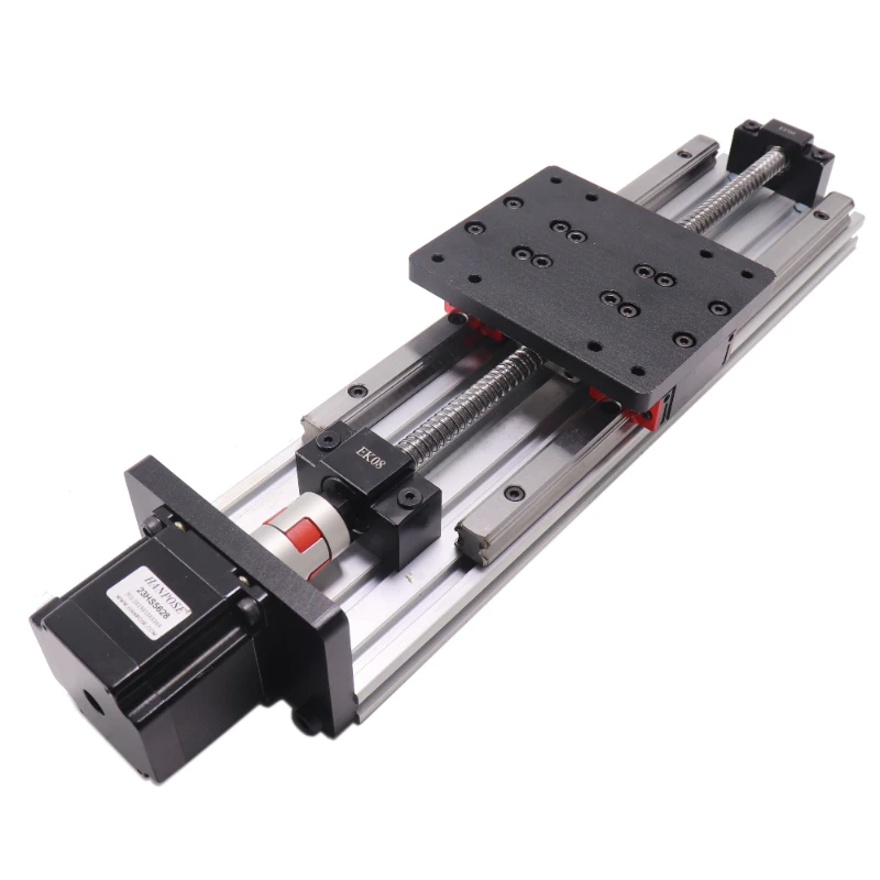57 nema motor length 200mm High precision HGR double guide ball screw linear module HPV6 CNC sliding table can be customized 
57 nema motor length 200mm High precision HGR double guide ball screw linear module HPV6 CNC sliding table can be customized