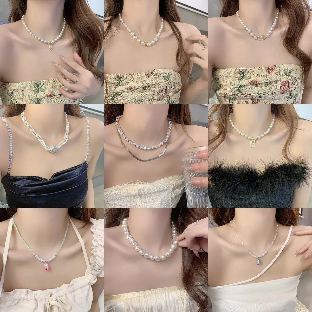 Baroque pearl necklace for women with high-end feeling, light luxury temperament, collarbone chain, fashionable love
Baroque pearl necklace for women with high-end feeling, light luxury temperament, collarbone chain, fashionable love