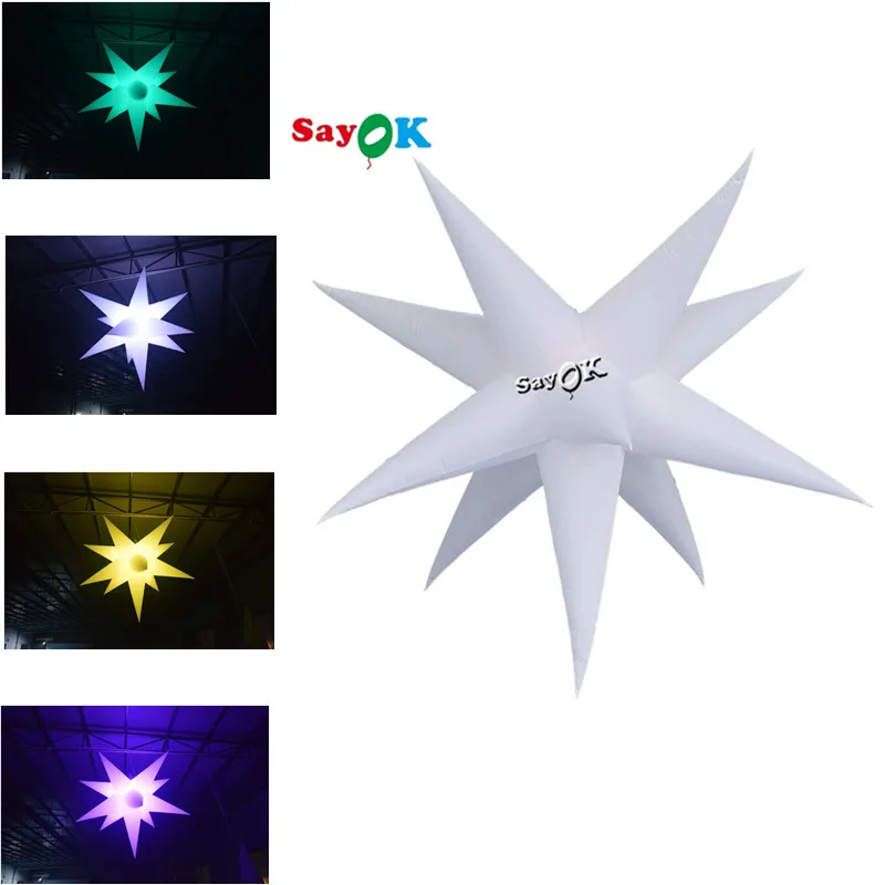 SAYOK LED Inflatable Star Hanging Decoration Quick Inflated Large Star Model with Light Remote Controller for Bar Concert Party
SAYOK LED Inflatable Star Hanging Decoration Quick Inflated Large Star Model with Light Remote Controller for Bar Concert Party