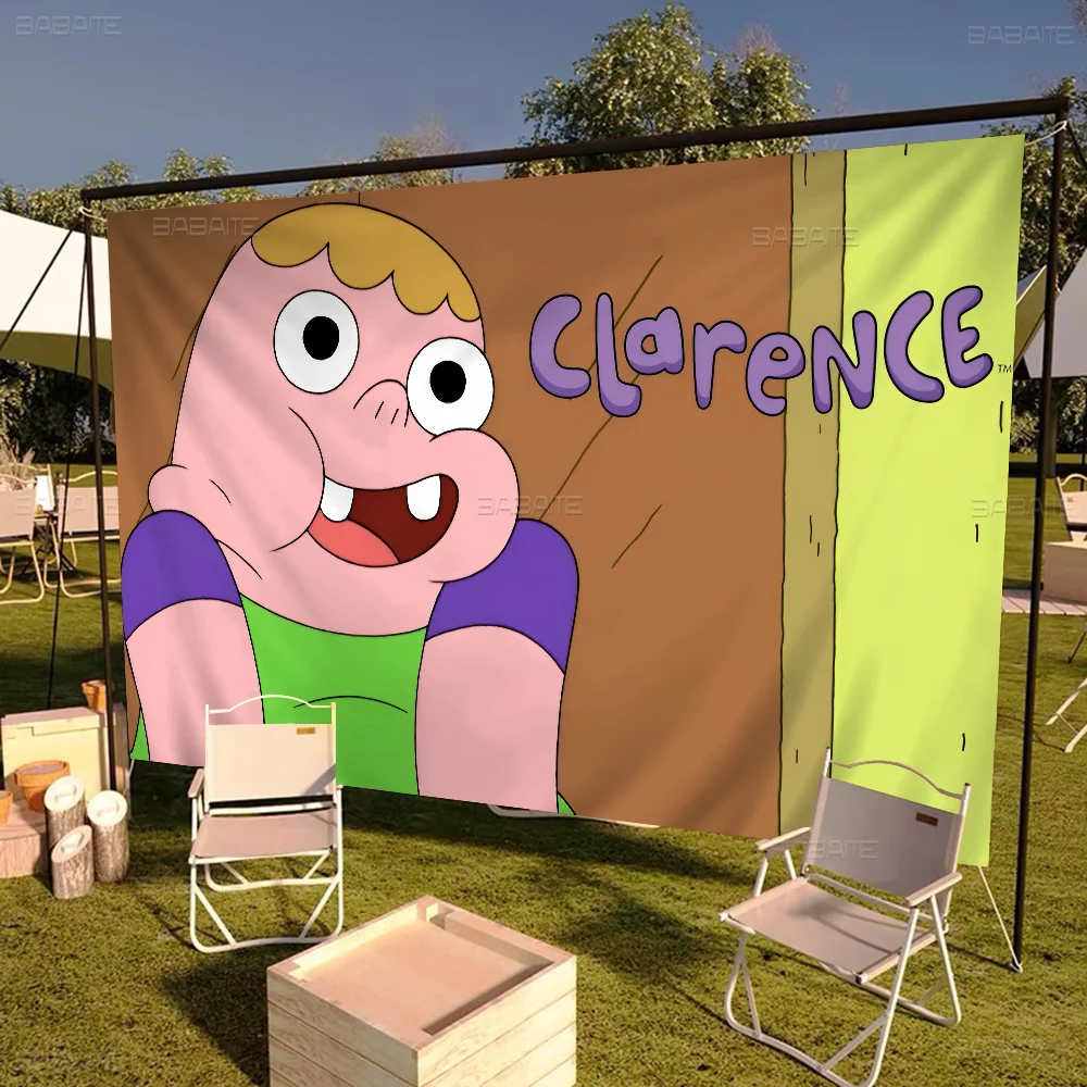 Мультфильм C-Clarences креативный узор подвесной флаг полиэстер печатный баннер