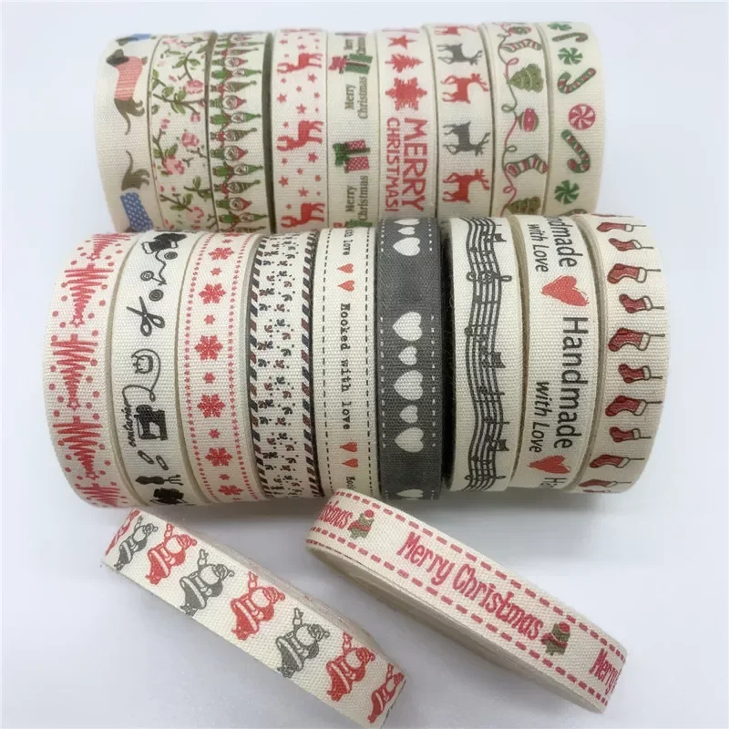 5Yards/Lot 10mm Multi Design Christmas Ribbon Handmade Printed Cotton Lace Ribbon Sewing Fabric Christmas Decoration
5Yards/Lot 10mm Multi Design Christmas Ribbon Handmade Printed Cotton Lace Ribbon Sewing Fabric Christmas Decoration