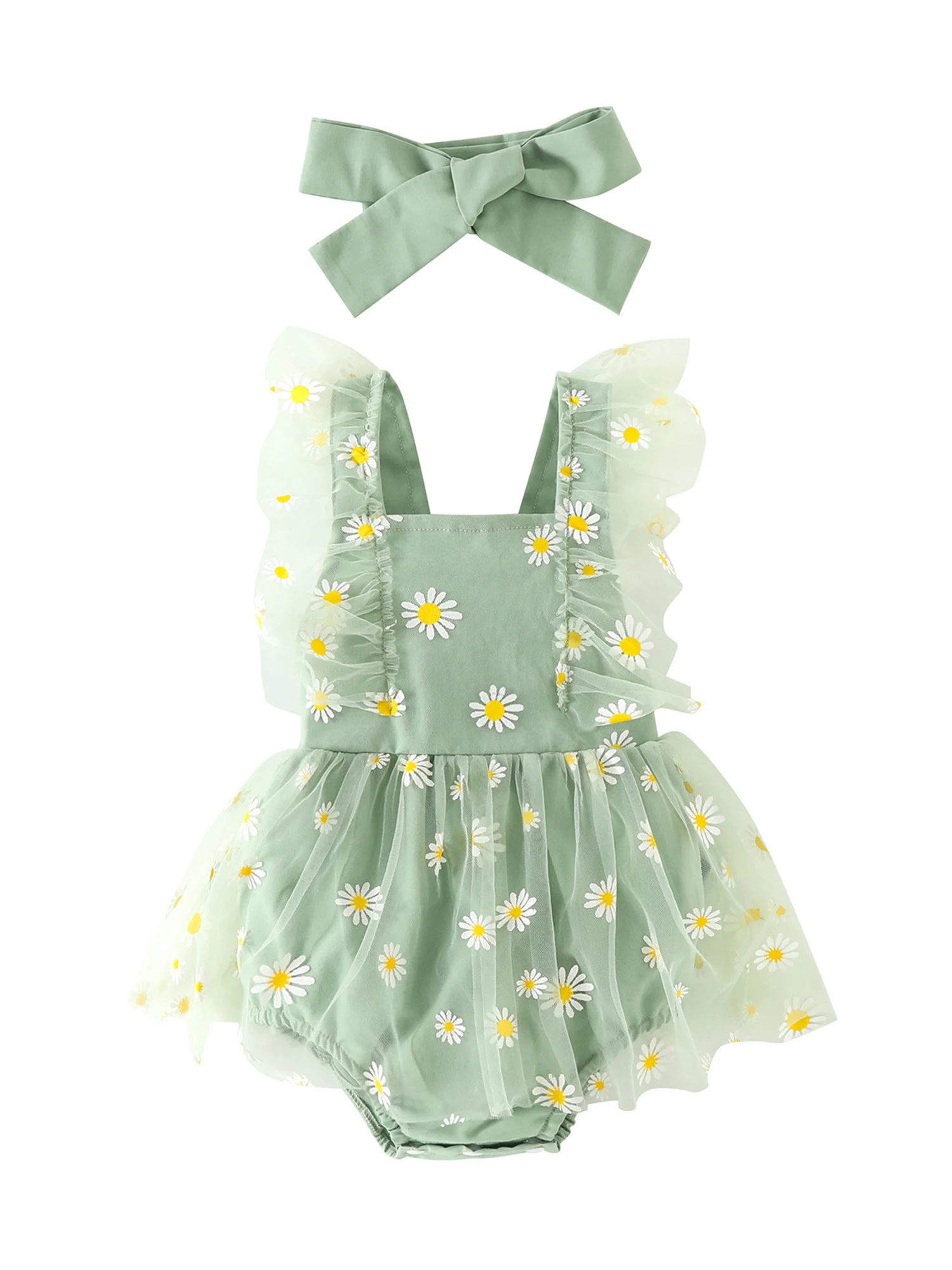 Infant Baby Girl Romper Dresses Lace Floral Daisy Romper Flying Sleeve Bodysuit Photoshoot Clothes Birthday Outfits (Green
Infant Baby Girl Romper Dresses Lace Floral Daisy Romper Flying Sleeve Bodysuit Photoshoot Clothes Birthday Outfits (Green