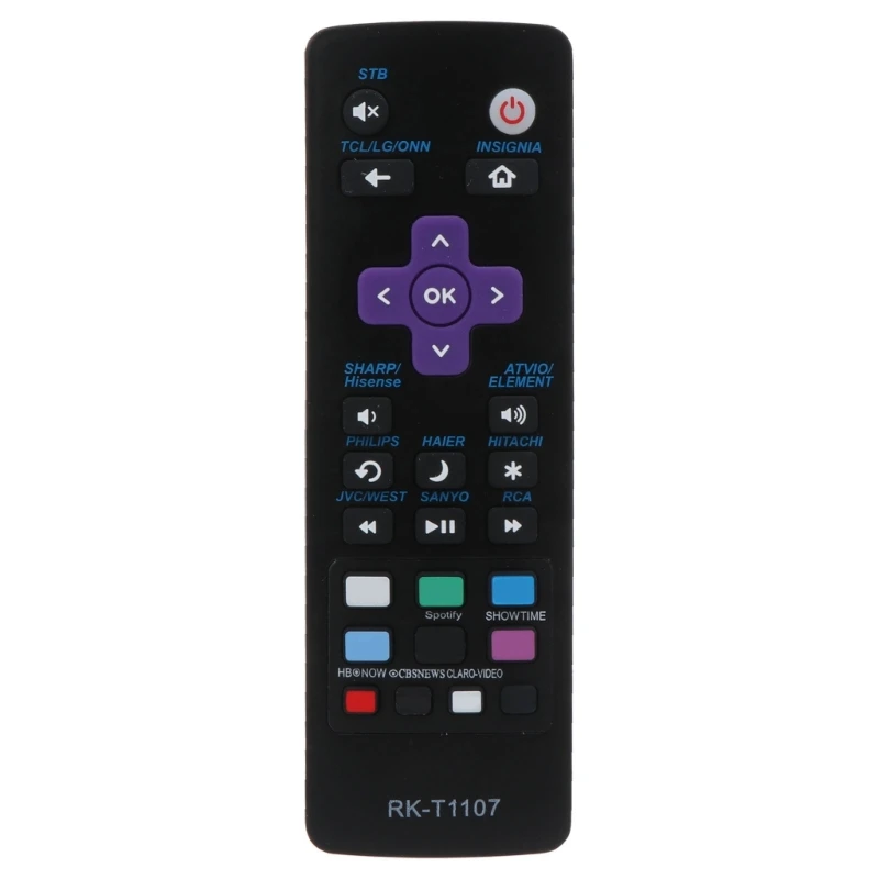 

Universal Remote Control T1107B For Streaming Player Boxes TV TCL LG ONN Sharp Philips Hisense JVC RCA Sanyo Haier