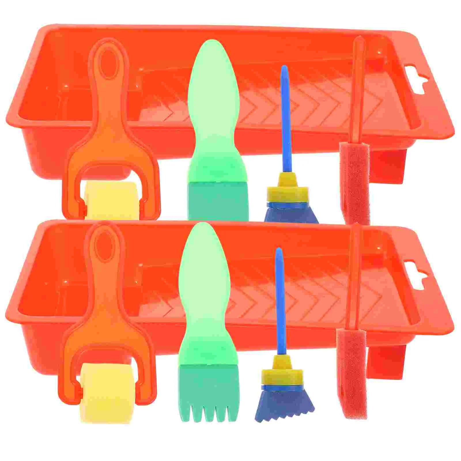 2 Sets Children Painting Brushes Sponge Roller Brushes Kids Painting Tools Sponge Brushes with Tray
2 Sets Children Painting Brushes Sponge Roller Brushes Kids Painting Tools Sponge Brushes with Tray