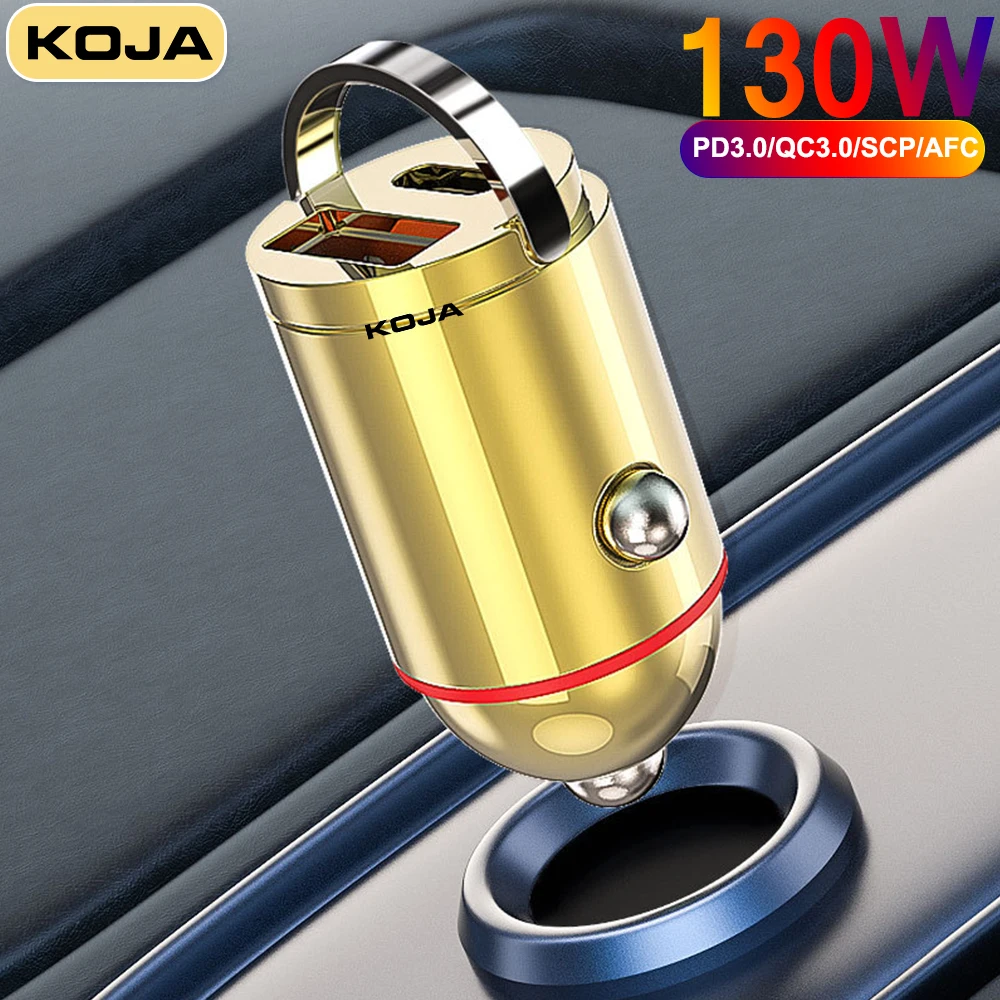 KOJA 130W Car Charger USB Type C Phone Charger PD QC3.0 For IPhone 14 13 Pro Honour 100W Huawei 66W Super Fast Charging Tablet
KOJA 130W Car Charger USB Type C Phone Charger PD QC3.0 For IPhone 14 13 Pro Honour 100W Huawei 66W Super Fast Charging Tablet