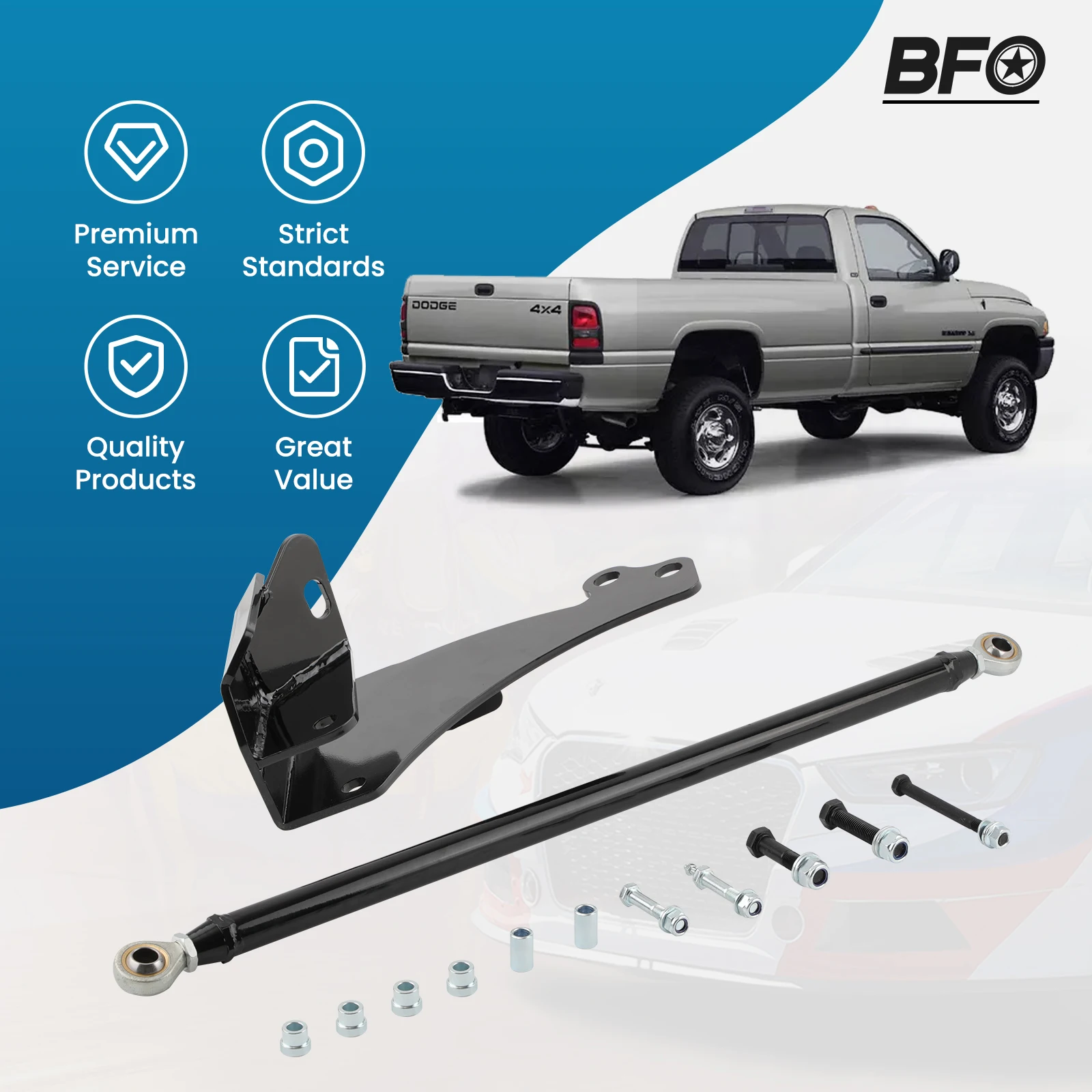 Adjustable Track Bar 4.5"- 8" Lift Kit For Ram 2500 3500 94-02 4X4 Panhard Bar for 1500 2500 3500 94-02
Adjustable Track Bar 4.5"- 8" Lift Kit For Ram 2500 3500 94-02 4X4 Panhard Bar for 1500 2500 3500 94-02