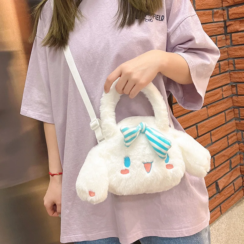 New women cute cartoon plush handbag Girl bow plush dog white shoulder bag children's coin purse cosmetic bag
New women cute cartoon plush handbag Girl bow plush dog white shoulder bag children's coin purse cosmetic bag