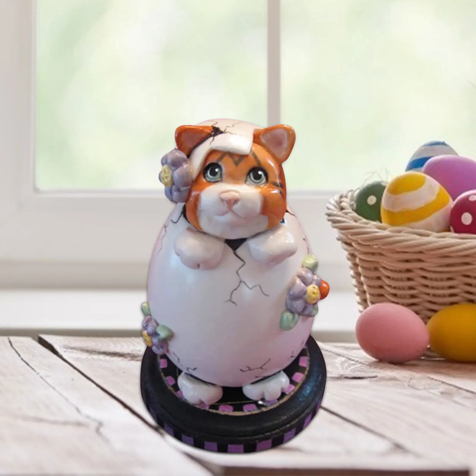 Easter Animals Figures Decorative Easter Egg Cat Figurines Painted Resin Kitten Ornament Spring Tabletop Statue Easter Egg Cat
Easter Animals Figures Decorative Easter Egg Cat Figurines Painted Resin Kitten Ornament Spring Tabletop Statue Easter Egg Cat