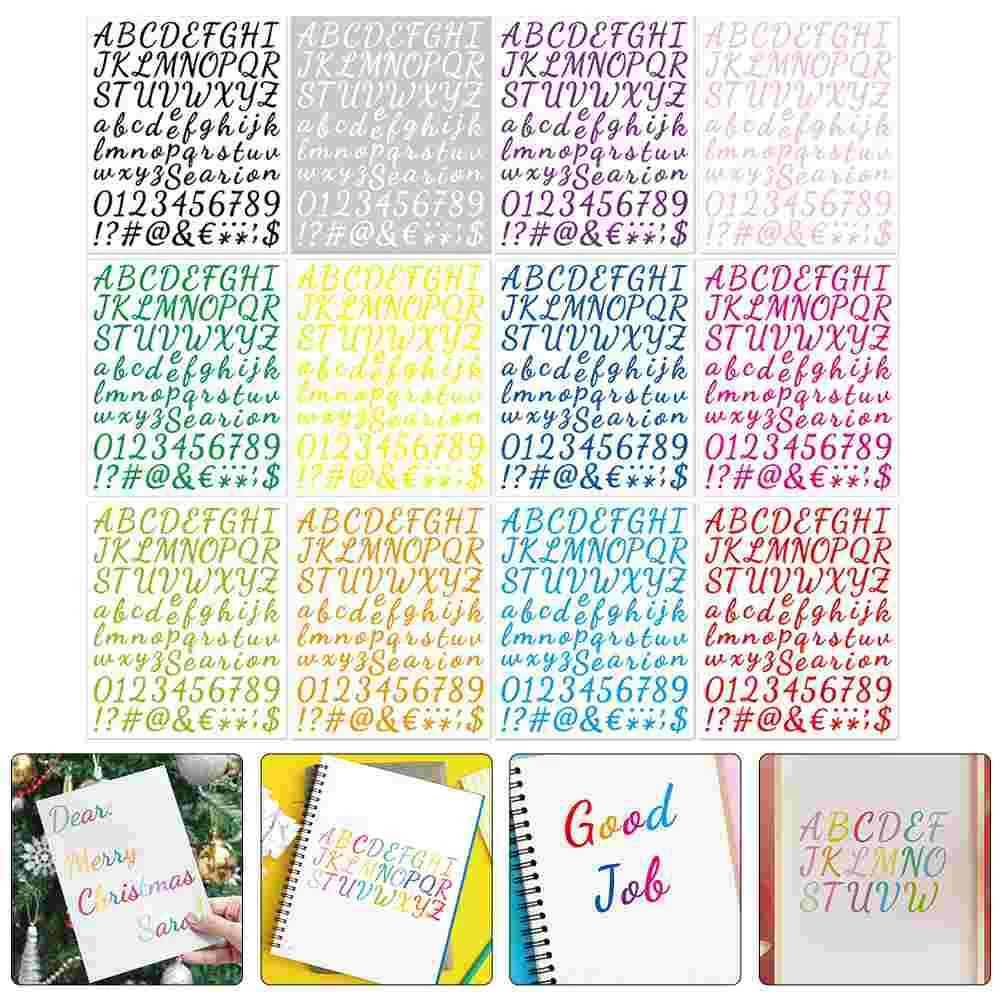 12 Sheets Alphanumeric Stickers Letter Number Applique DIY Letters Scrapbook Water Bottles Alphabet Decals
12 Sheets Alphanumeric Stickers Letter Number Applique DIY Letters Scrapbook Water Bottles Alphabet Decals