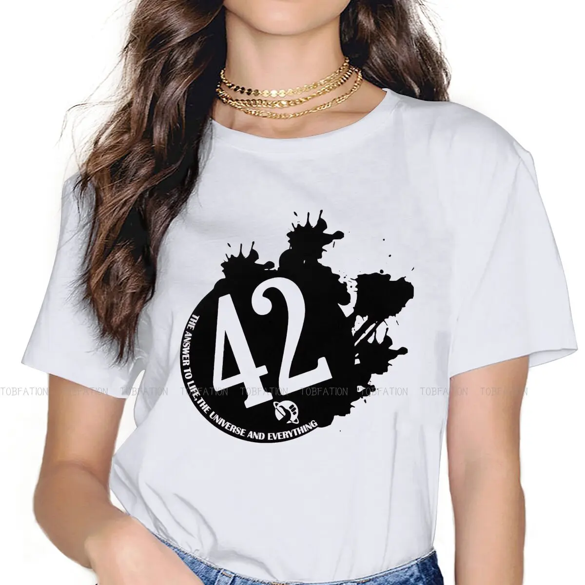 42 is the Answer 4XL TShirts The Hitchhiker's Guide to the Galaxy Woman Fabric Tops T Shirt Round Neck
42 is the Answer 4XL TShirts The Hitchhiker's Guide to the Galaxy Woman Fabric Tops T Shirt Round Neck