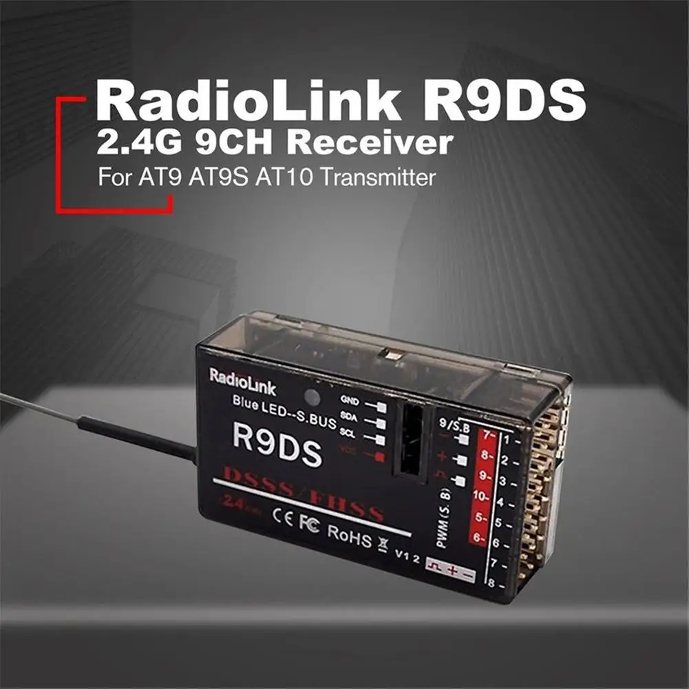 Приемник R9ds 2,4g 9ch Dsss для радиоуправляемого передатчика Radiolink At9 At10 с поддержкой S-bus
Приемник R9ds 2,4g 9ch Dsss для радиоуправляемого передатчика Radiolink At9 At10 с поддержкой S-bus