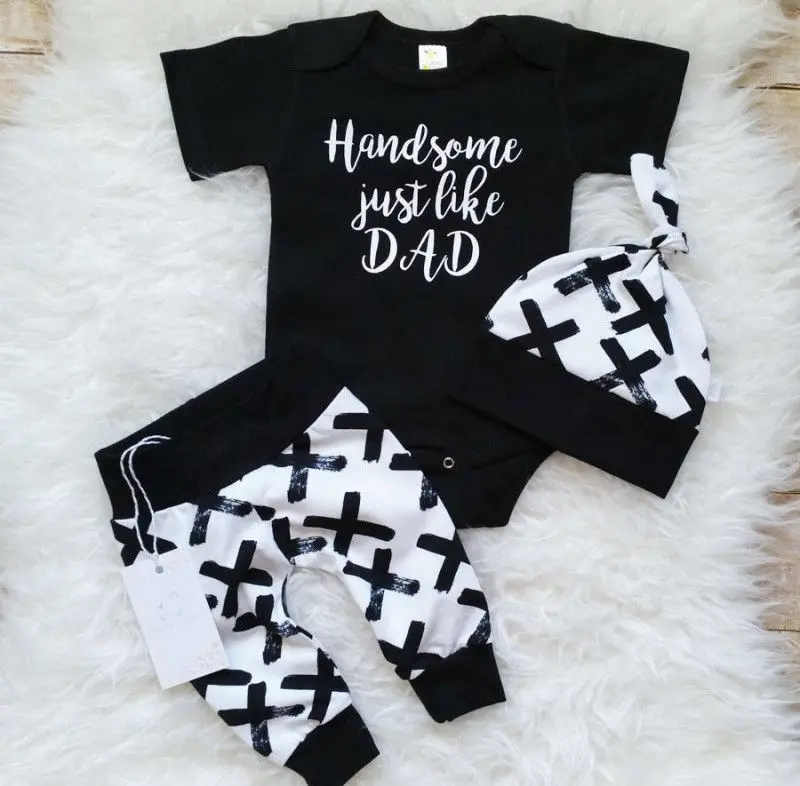0-24M Boy 3Pcs Set Baby Boys Cotton Top Newborn Romper Kids Pants Leggings Outfits Clothes Set
0-24M Boy 3Pcs Set Baby Boys Cotton Top Newborn Romper Kids Pants Leggings Outfits Clothes Set