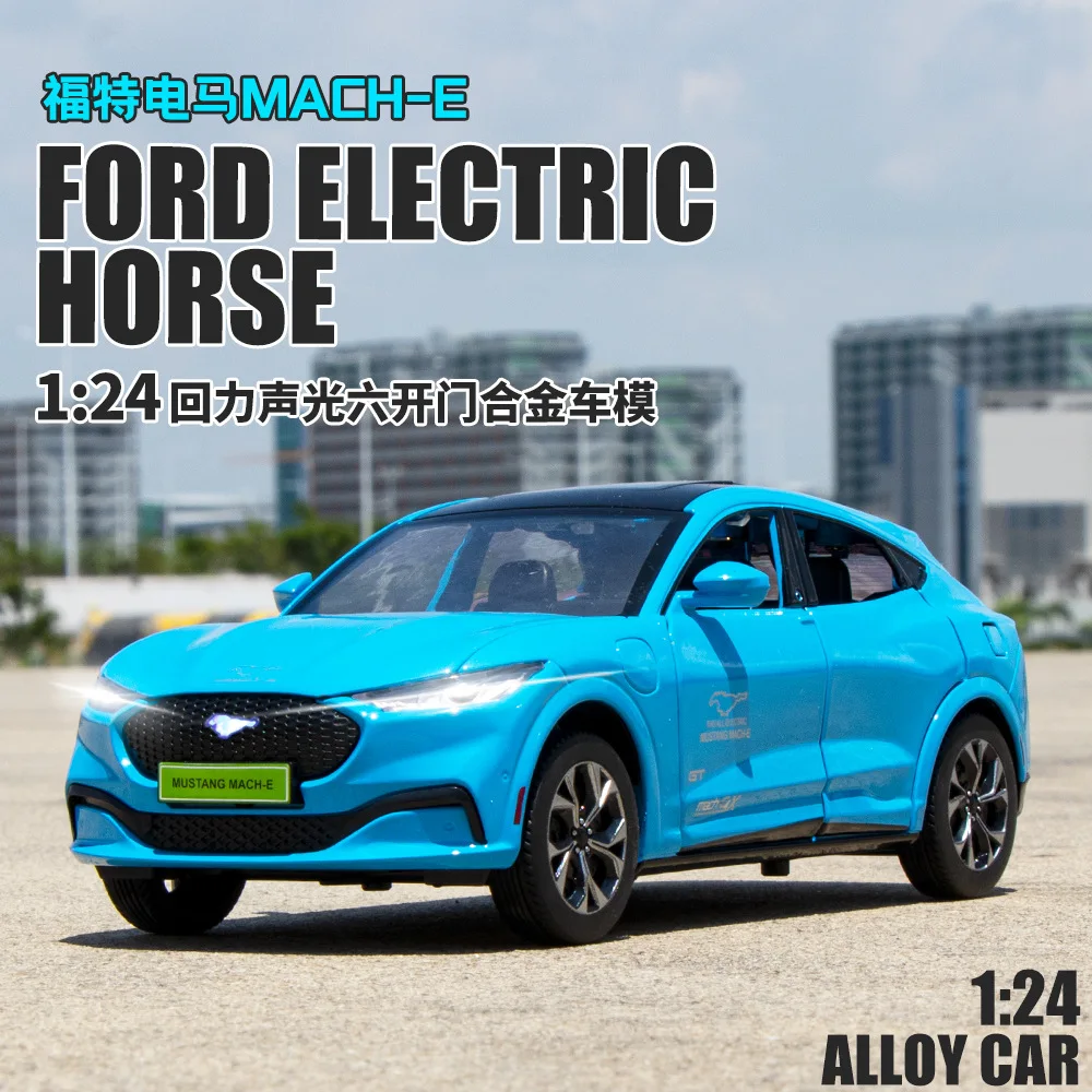 Модель автомобиля Ford Mustang Mach-e, модель автомобиля из металлического сплава, амортизатор, игрушечный автомобиль для детей, подарок, 1/24 
Модель автомобиля Ford Mustang Mach-e, модель автомобиля из металлического сплава, амортизатор, игрушечный автомобиль для детей, подарок, 1/24