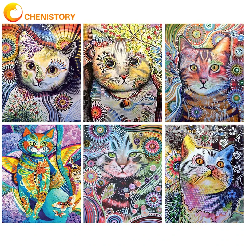 CHENISTORY 60x75cm Paint By Numbers Cat Oil Painting By Numbers Animal Pictures On Canvas Frameless DIY Home Decor Living Room
CHENISTORY 60x75cm Paint By Numbers Cat Oil Painting By Numbers Animal Pictures On Canvas Frameless DIY Home Decor Living Room