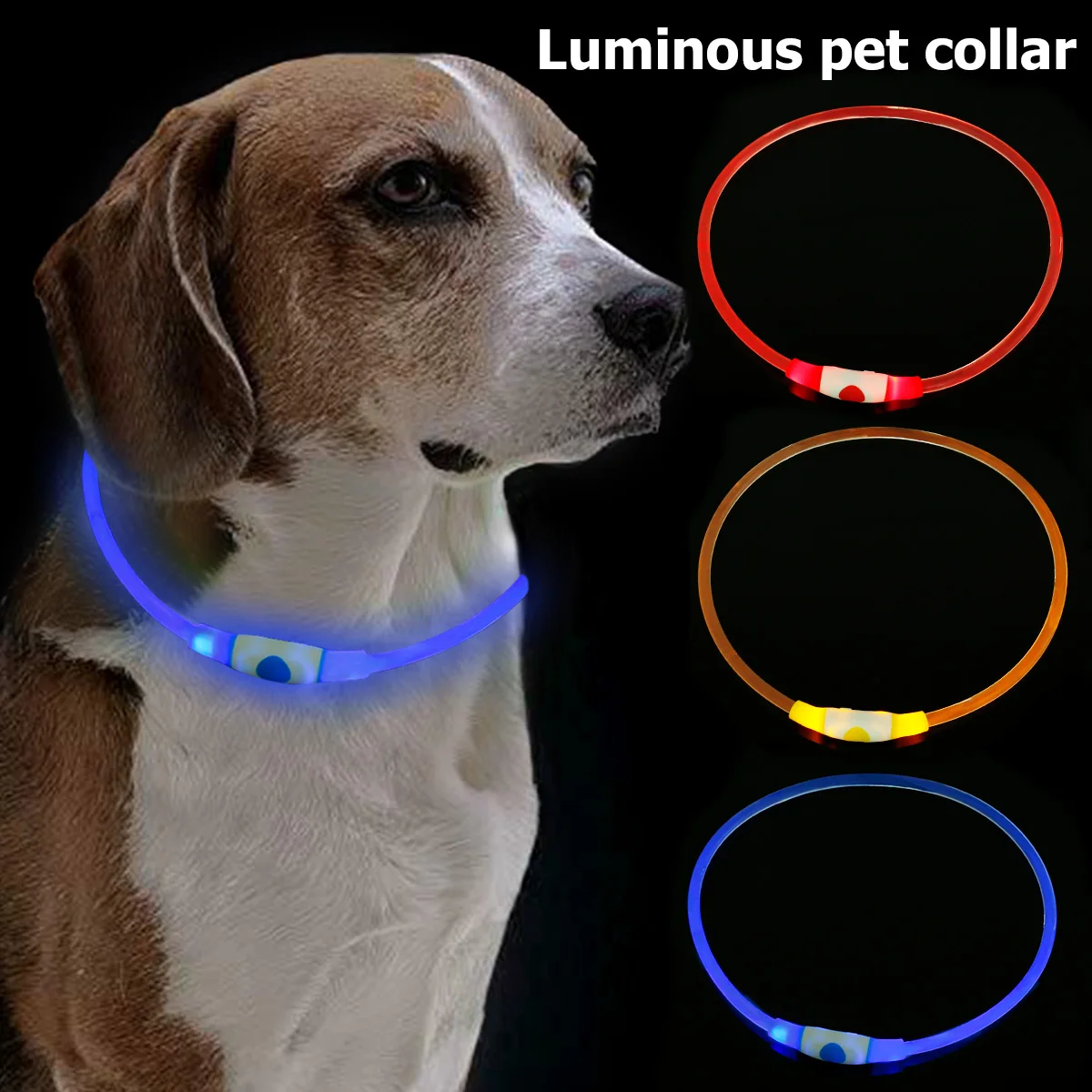 LED Glowing Dog Collar Pet Night Luminous Charge Collar Cat Dog USB 3 Lighting Modes Loss Prevention Collar Accessorie
LED Glowing Dog Collar Pet Night Luminous Charge Collar Cat Dog USB 3 Lighting Modes Loss Prevention Collar Accessorie
