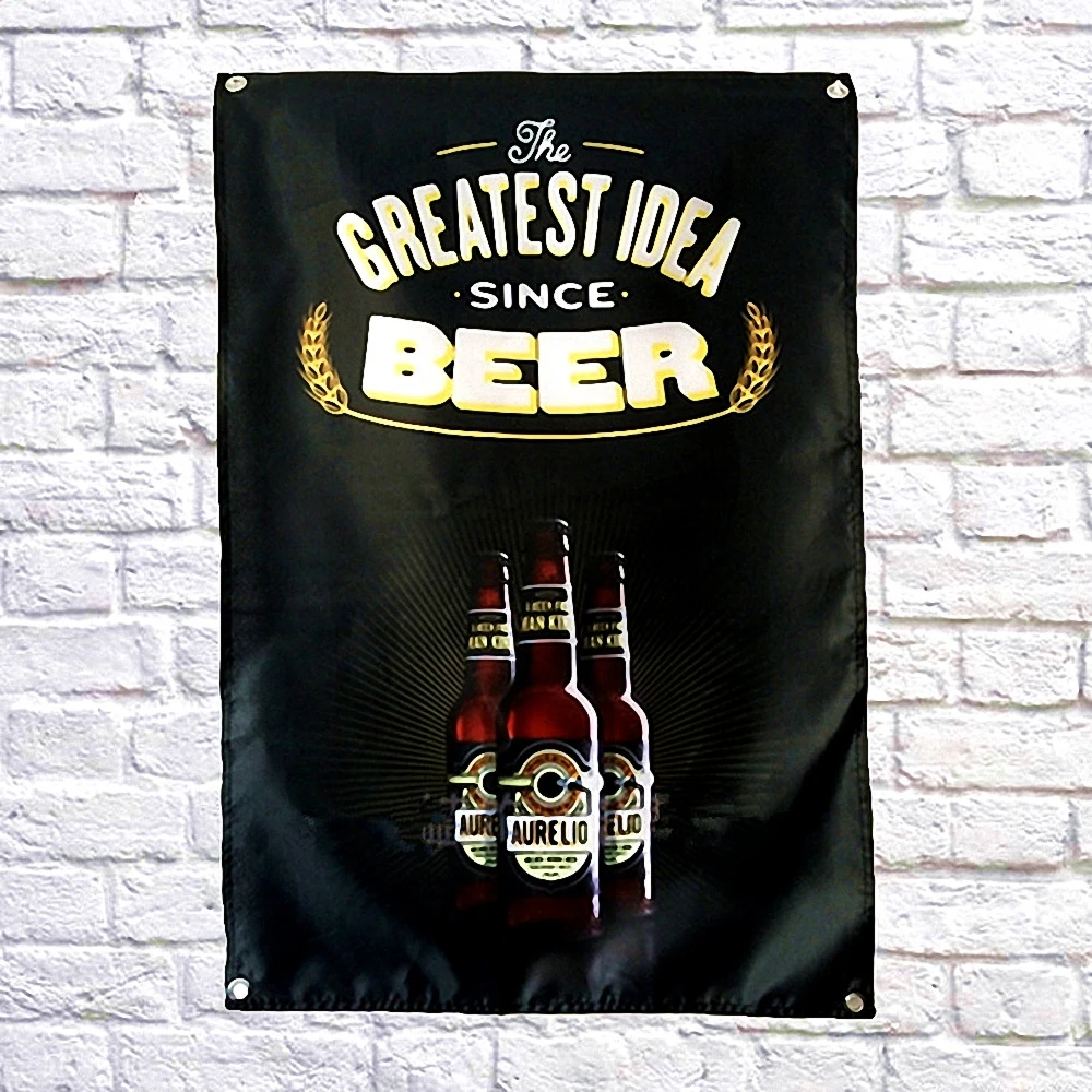 THE GREATEST IDEA SINCE BEER Poster Banner Vintage Beer Day Flag Hanging Chart For Bar Pub Kitchen Room Wall Decor Tapestry
THE GREATEST IDEA SINCE BEER Poster Banner Vintage Beer Day Flag Hanging Chart For Bar Pub Kitchen Room Wall Decor Tapestry